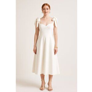 PAPER London Mona Maxi Dress 8 White NWT
